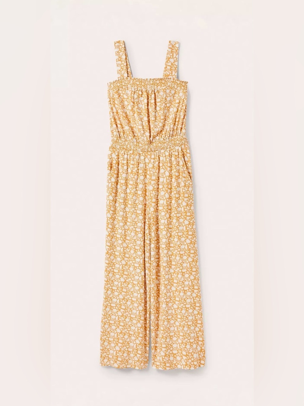 Boden Strappy Floral jumpsuit, Butter, size 10R NWT - Picture 3 of 6